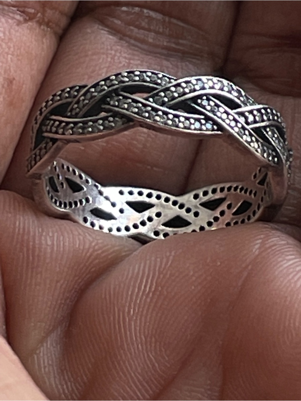 Pandora Sterling Silver Braided Ring